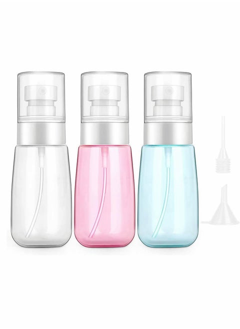 Spray Bottles  3 Pack 2oz Small Spray Bottle, Empty Spray Bottles, Plastic Spray Bottle, Travel Size Bottles for Cleaning Solutions, Perfume, Essential Oils, Refillable Mister Spray Bottle