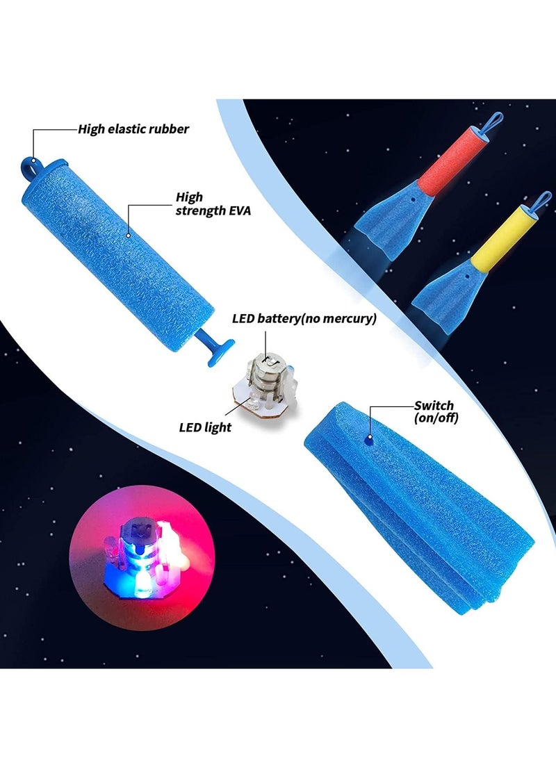 SOLARAE قاذف صواريخ أصابع للأطفال مع LED قاذفات صواريخ رغوية هدايا حفلات للأطفال من 4-8-12 هدايا حفلات ألعاب للأطفال بعمر 4 5 6 7 8 9 عبوة 8 - Image 5