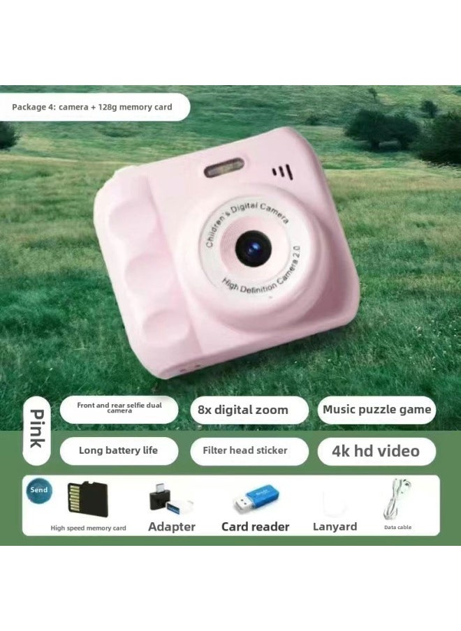 Generic High-definition Double-camera Cute Digital Camera, Students On Campus Can Take Photos And Upload Mobile Phone Cameras.-Body Color:Hd Dual Camera Pink  -  - Image 1