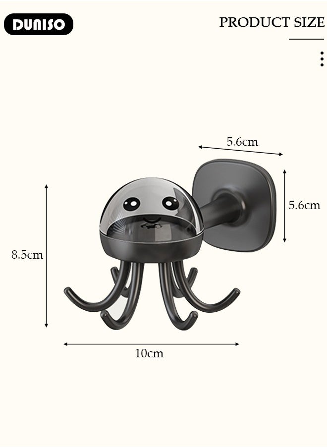 360° Rotation Utensil Hooks, Multi-Functional Under Cabinet Hanger Rack, Nail Free Adhesive Kitchen Utensil Holder, Hanging Hooks with 6 Rotatable Claws, Space Saving Hanging Kitchen Utensil Rack for Kitchen Bathroom, Wall Mount Hook for Kitchen Tools, Spoon, Towel, Key - pzsku/Z597171311A6A2A81DDEBZ/45/_/1731116288/22221741-74f8-469d-bc90-b25879f1856e