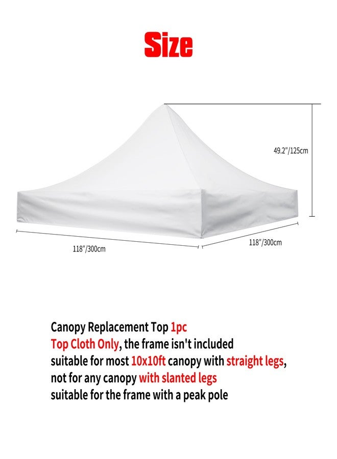 Rinling Canopy Replacement Top, 10x10ft Pop Up Canopy Top Cover Straight Leg Tent Top Cover for Outdoor Garden Patio Pavilion Top Cloth Only (Gray) - Image 2