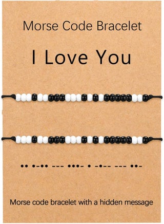 UNGENT THEM I Love You Morse Code Bracelet Couples Matching Bracelets Relationship Beads Bracelet Set Jewelry Gifts for Him and Her, Boyfriend and Girlfriend, Men Women, 25.40 cm, beads, - pzsku/Z5971B65A5C8B40296383Z/45/1748020830/ef90ec9a-11ef-4fd6-be0a-1e3689474d6d
