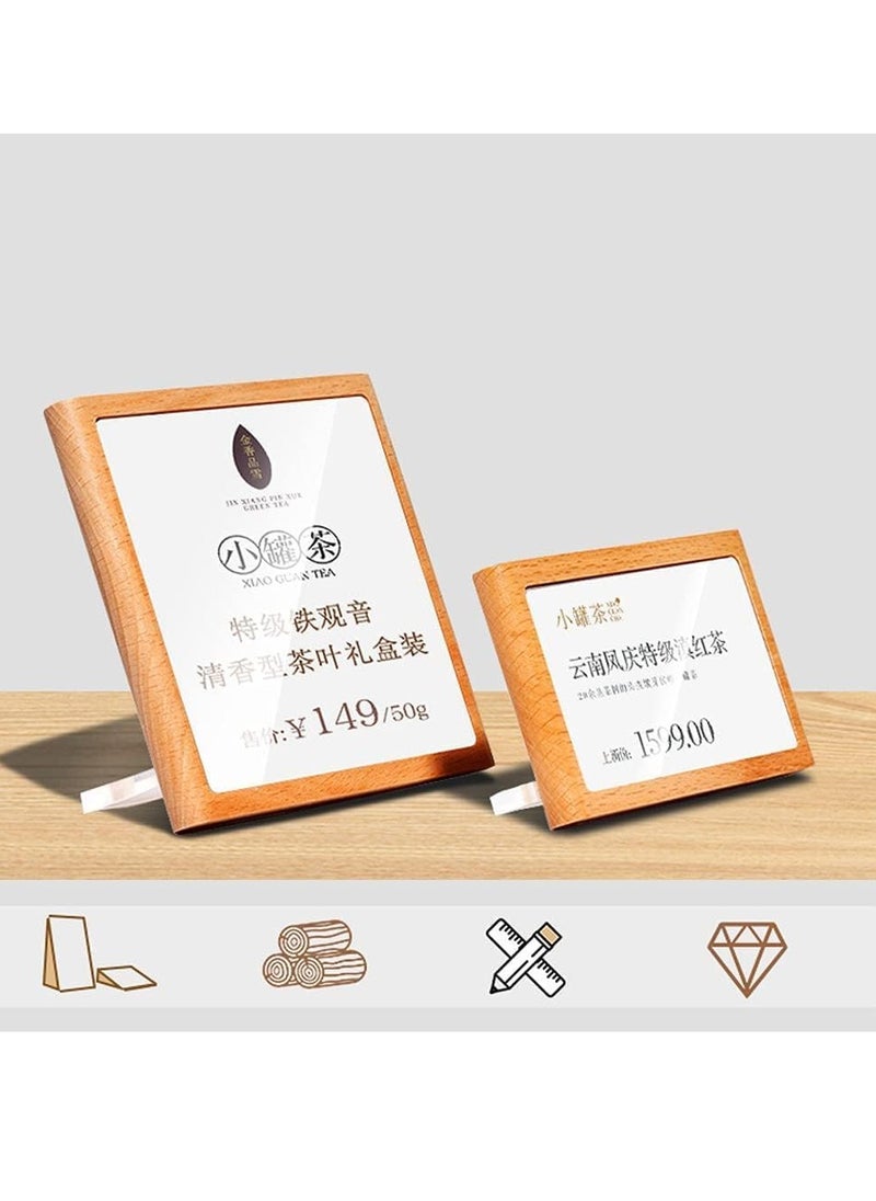 Eckek 2 Pack Acrylic Label Holder Price Tag Displays Sign Holder Wood Base Table Top Sign Stand - pzsku/Z5971BCD6C52F59B70EC2Z/45/_/1731741036/5fe8b461-c592-49d0-b180-91a5b3913d60