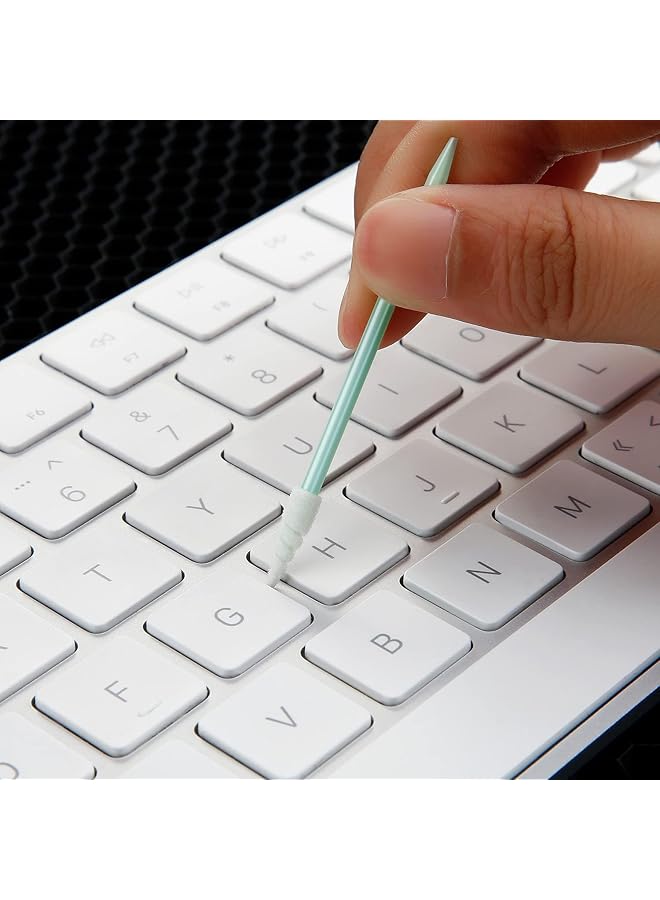 Azonee 200 Pcs Mini Spiral Pointed Tipped Foam Swab Multi Purpose Cleaning Stick For Camera Optical Lens Equipment Electronics Inkjet Printer - Image 2