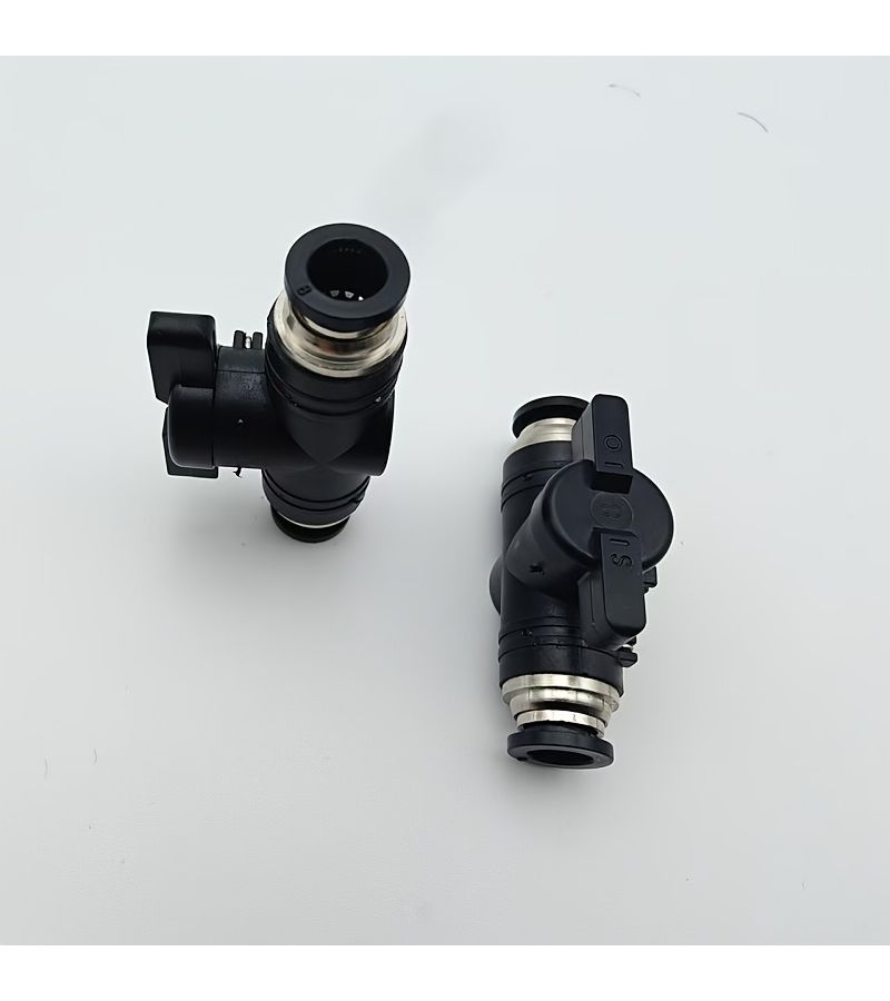 2pcs M8 Quick Connect Air Flow Control Valves Manual Shut Off Fittings - Image 1
