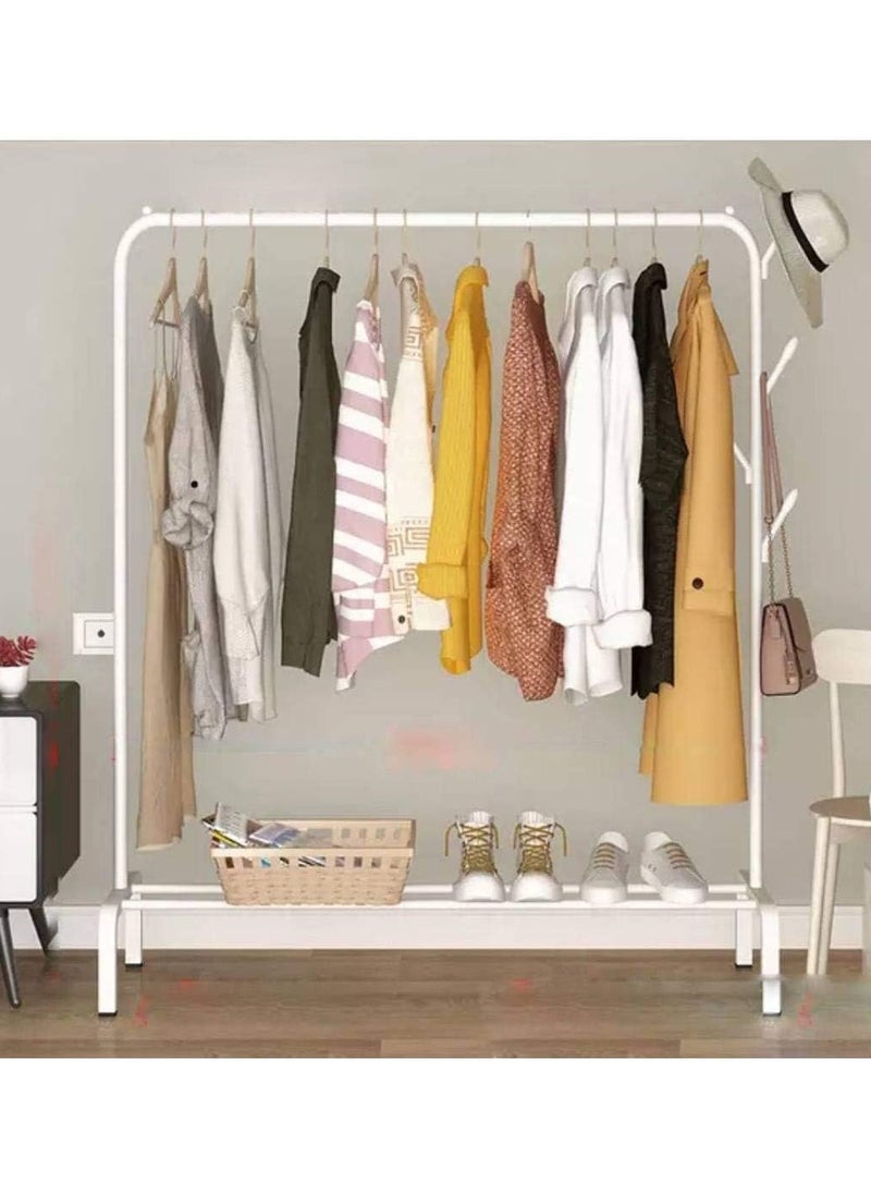 BLOOMING TIME - Multifunctional Metal Garment Rack with Shelf – Organize and Display Clothes in Style - Image 1
