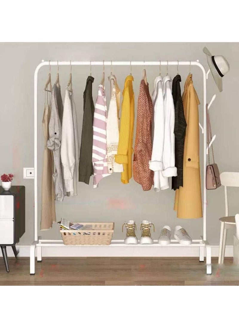 BLOOMING TIME - Multifunctional Metal Garment Rack with Shelf – Organize and Display Clothes in Style - Image 1