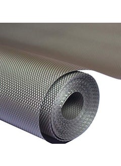 Home Buy HOME BUY Solid EVA Anti Slip Multipurpose Waterproof, Super Strong Diamond Textured Mat/Sheet For Kitchen Drawer Cupboard Shelf Fridge Metallic Grey 58X125 Cm Ethylene Vinyl Acetate  - Image 1