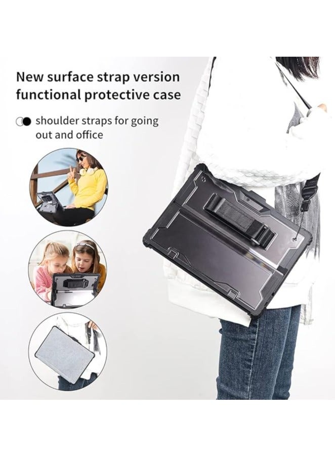 جرين تايجر حافظة واقية مناسبة لجهاز Microsoft Surface Pro 9، مع حزام كتف، وحزام يد، وحامل قلم، وغطاء واقٍ متين ممتص للصدمات ومقاوم للسقوط - Image 4