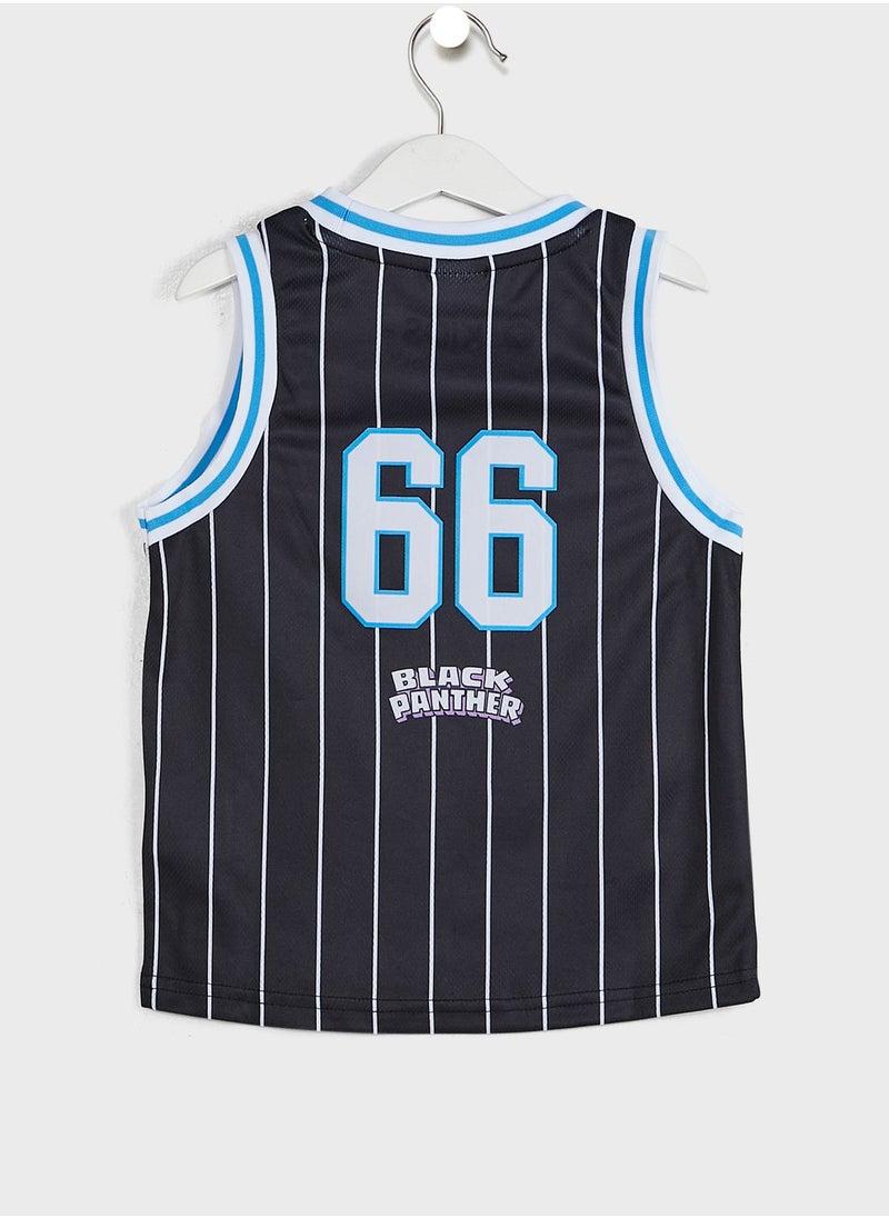 Cotton On - Kids Black Panther Basketball Tank Vest - Image 1