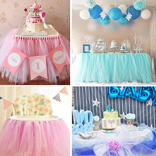 Anteer Crystal Organza Tulle Sheer Fabric Backdrop Curtains for Wedding Baby Shower Birthday Party Event Decor, 19” by 30 Yard (Royal Blue) - Image 4