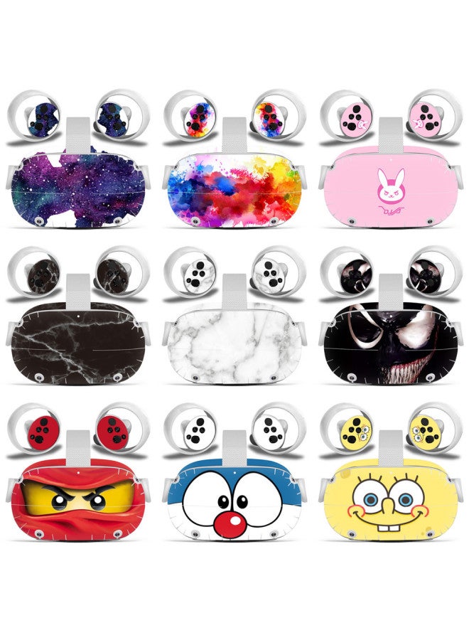Oculus Quest 2 VR2 Glasses All-in-One Virtual Reality Sticker Color Film Protective Film Colorful Sticker-Color:TN-OQVR2-2038
