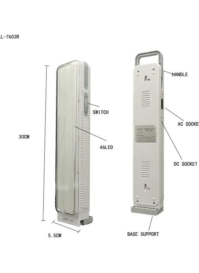 Generic Rechargeable LED Emergency Spotlight - High Brightness - LL-7603R - 2 Large Bulbs - White  - Image 3