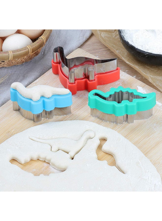 Elfkitwang Dinosaur Cookie Cutters Set - Stainless Steel Shaped Cookie Candy Food Cutters Molds for DIY, Kitchen, Baking, Kids Dinosaur Theme Birthday Party Supplies Favors (8pack)  - Image 4