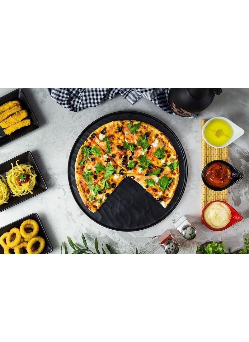 Unbreakable Relief Series Pizza Plate 1 Piece 35 cm - Black TR335BT - pzsku/Z59725162B1814C2464FDZ/45/_/1740579410/321856eb-7aa5-402e-808a-6934abec1f5a