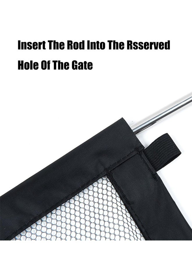 شبكة حاجز أمان محمولة للأطفال، مناسبة للأطفال والحيوانات الأليفة، سلم منزلي قابل للسحب، شبكة أمان لإطار الباب - Image 5