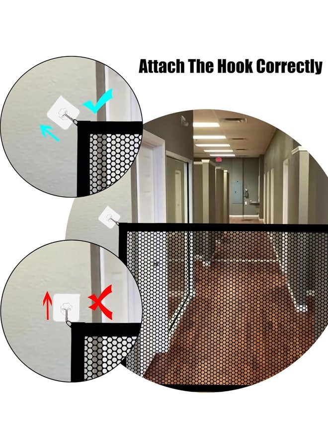 شبكة حاجز أمان محمولة للأطفال، مناسبة للأطفال والحيوانات الأليفة، سلم منزلي قابل للسحب، شبكة أمان لإطار الباب - Image 4