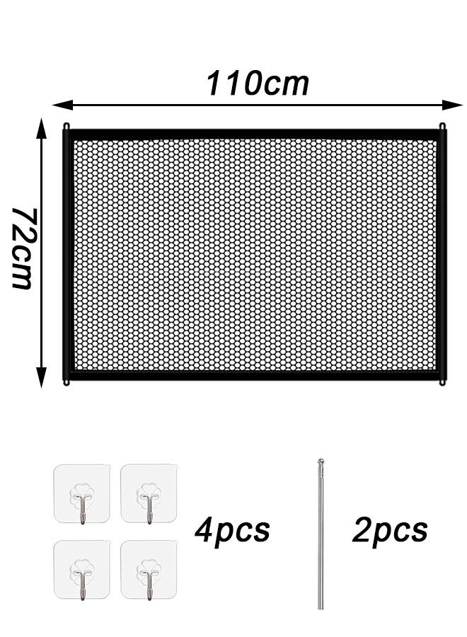 شبكة حاجز أمان محمولة للأطفال، مناسبة للأطفال والحيوانات الأليفة، سلم منزلي قابل للسحب، شبكة أمان لإطار الباب - Image 2