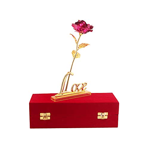 Lavanaya Silver Artificial Rose and Love Stand Photo Frame (Gold, 1 Piece, 30 Cm x 9 Cm x 8 Cm, U-Shape, Traditional Style, Wedding Occasion) - Image 2