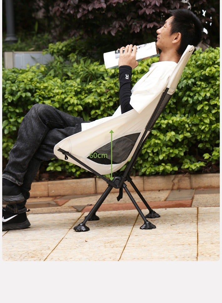 Folding Camping Chair with Backrest – Portable Oxford Fabric Chair for Fishing, Picnic, Beach u0026 Outdoor Travel, Comfortable Lightweight Chair - Image 4