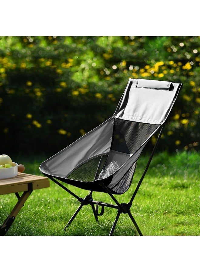 Folding Camping Chair with Backrest – Portable Oxford Fabric Chair for Fishing, Picnic, Beach u0026 Outdoor Travel, Comfortable Lightweight Chair - Image 2