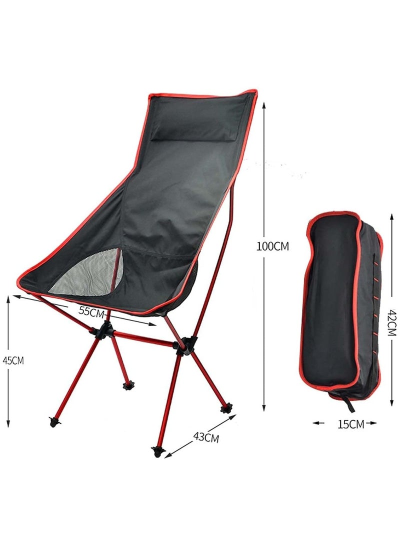 Folding Camping Chair with Backrest – Portable Oxford Fabric Chair for Fishing, Picnic, Beach u0026 Outdoor Travel, Comfortable Lightweight Chair - Image 5