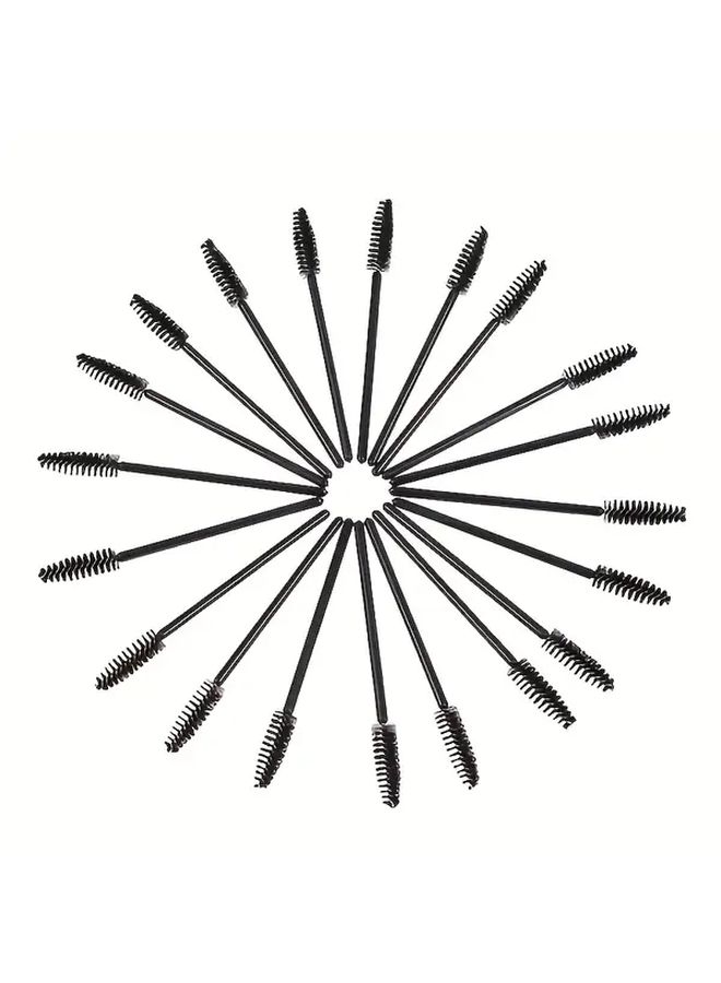 100 Pcs Mini Eyelash Extension Tools Individual Lash Applicators With Mascara Brush Swab Yellow Color Portable Precise Application For Home Use - Image 1