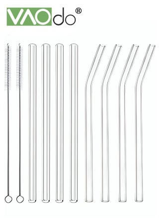 8PCS Glass Drinking Straw Reusable Heat-resistant Explosion-proof High Borosilicate Glass Straw with Straw Brush 10mm Diameter Cold-resistant Creative Glass Juice Straw - pzsku/Z5972878E6779520A75C7Z/45/_/1682151444/c05d1049-73bd-4e8f-a8d7-a10f5a6bed74