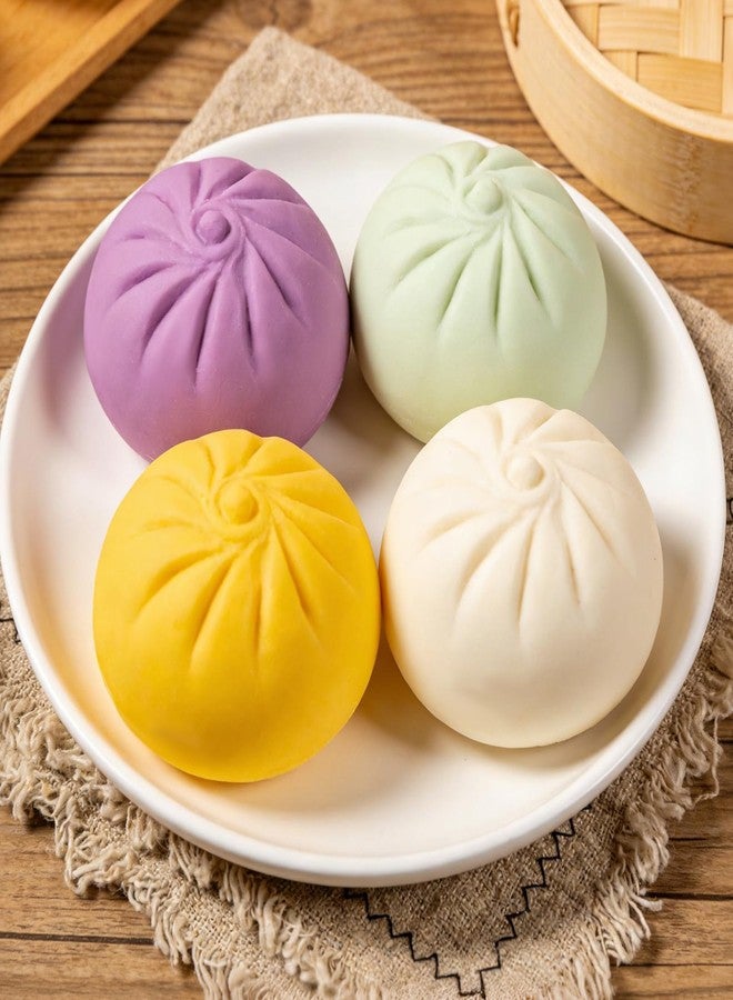 Traboto Colorful Dumpling Squishy Stress Balls Fidget Toys Adults Teens, Mystery Squishy Dumpling Box, Easter Basket Stuffers, Stocking Stuffers, Sensory Stress Ball Squeeze Toys for Stress Relief (Pink) - Image 3