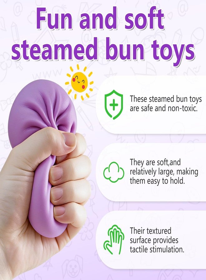 Traboto Colorful Dumpling Squishy Stress Balls Fidget Toys Adults Teens, Mystery Squishy Dumpling Box, Easter Basket Stuffers, Stocking Stuffers, Sensory Stress Ball Squeeze Toys for Stress Relief (Pink) - Image 5