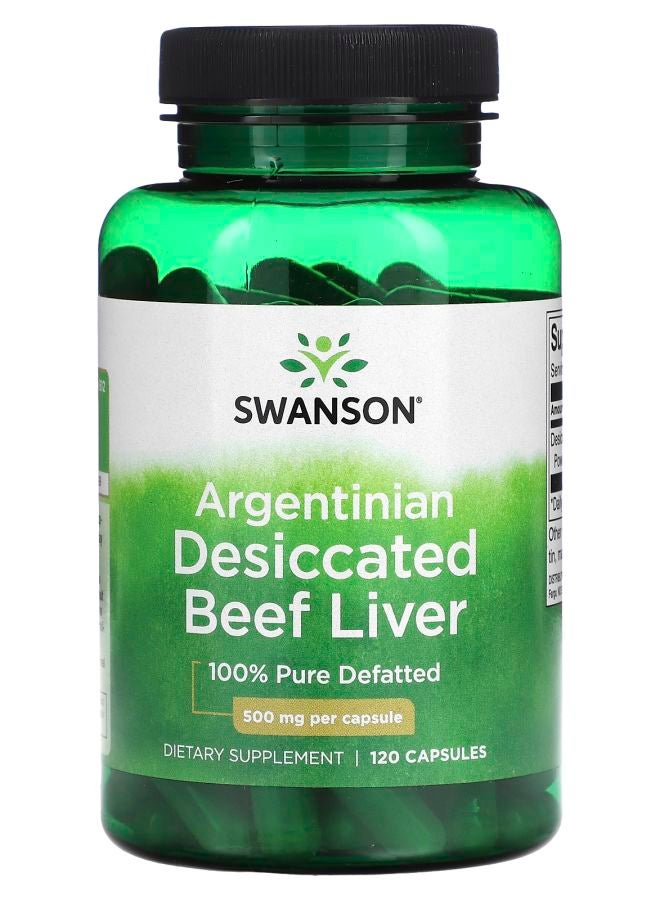 Argentinian Desiccated Beef Liver 500 mg 120 Capsules