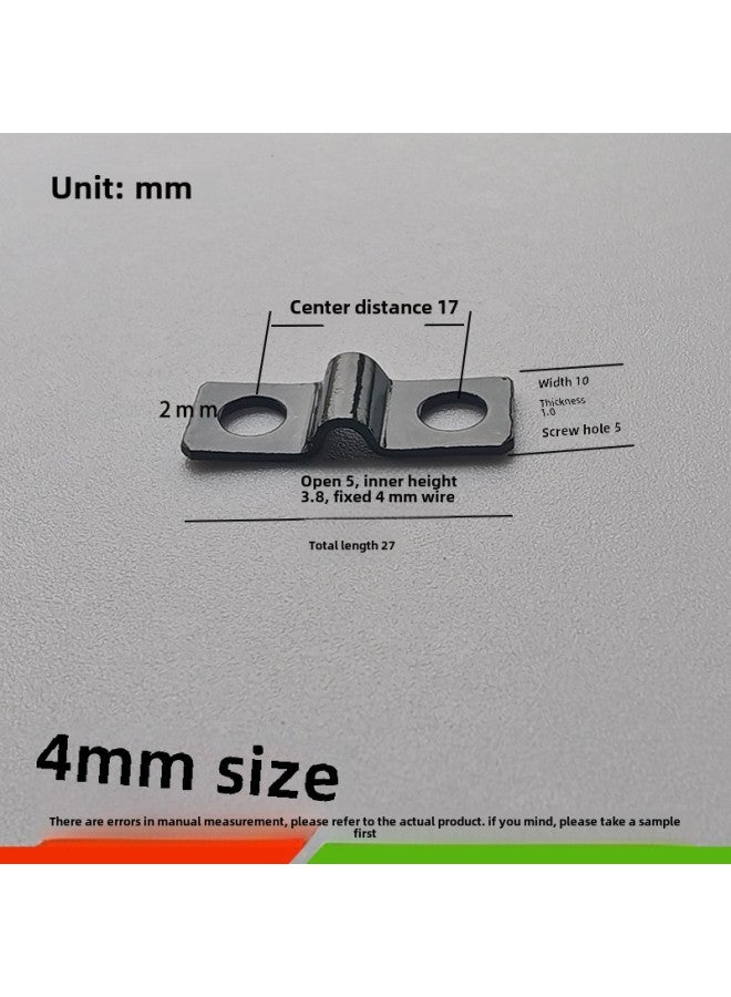 Black Galvanized Saddle Card Dual-hole Pipe Clamp PC Tubing Cable Fixing Buckle Bilateral Fixing Copper Pipe Clamp-Specifications And Models:Black Eyes 12MM  - Image 4