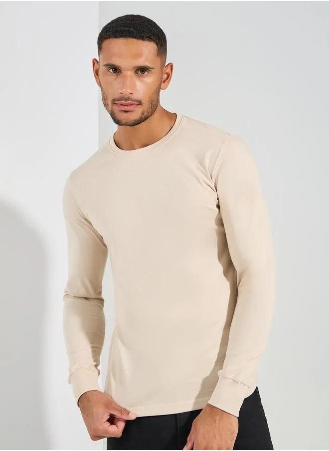 فورت كولينز Logo Detail Long Sleeves T-Shirt by Styli