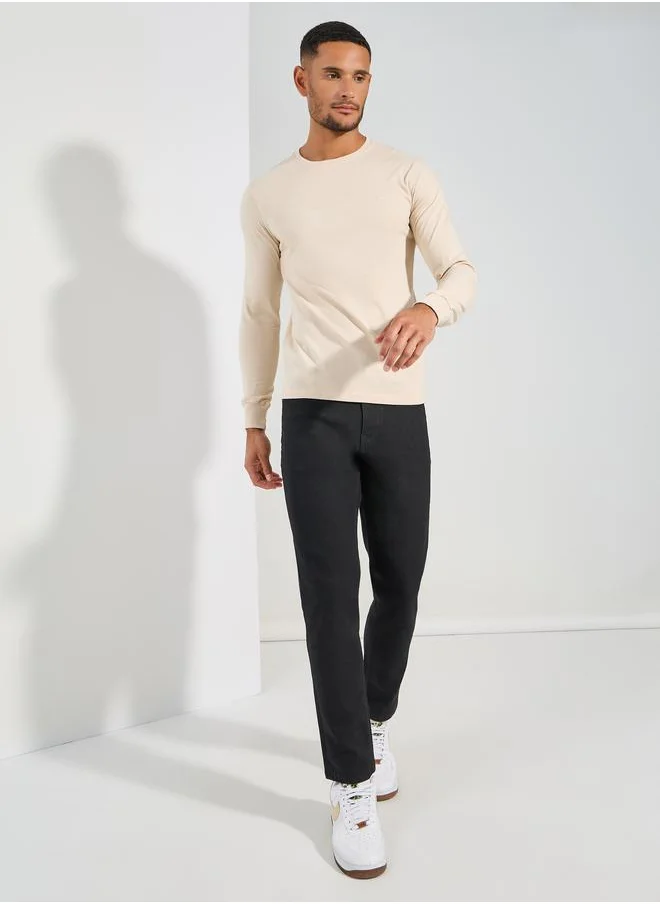 فورت كولينز Logo Detail Long Sleeves T-Shirt by Styli