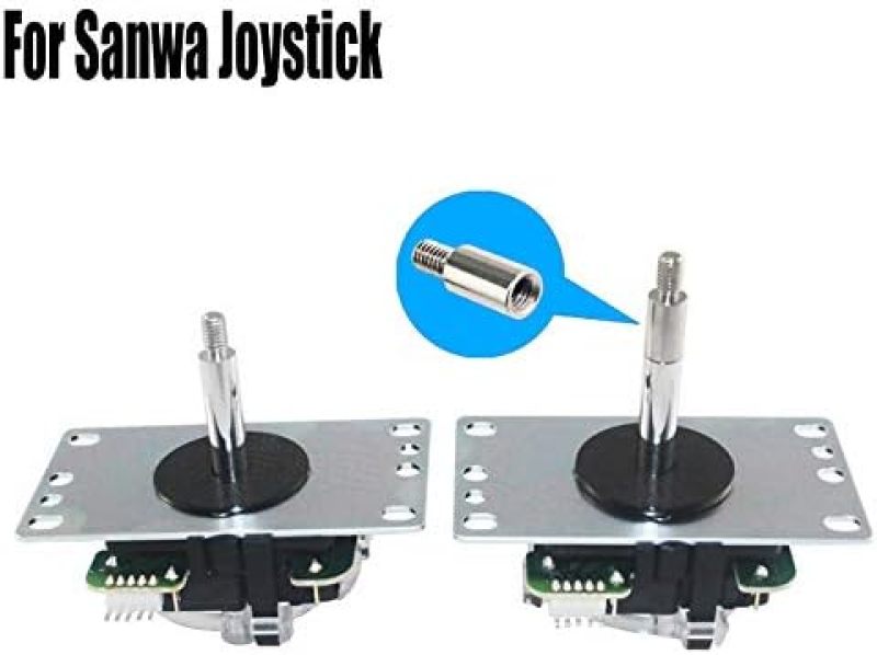 Arcade Joystick Extension Rod 3 Pcs Solid Metal 1.5 Cm Height Increase for Ergonomic Wrist Relief - Universal US-Style Joystick Compatibility - Tool-Free Screw-On Installation for Arcade Modding - Image 3