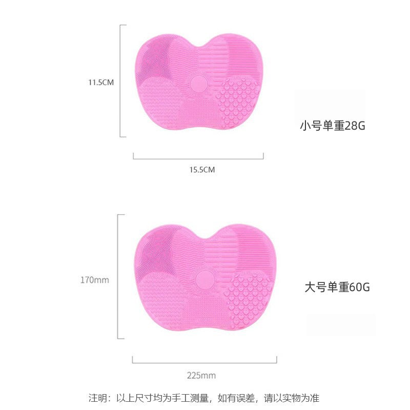 Silicone Apple Washing Pad Makeup Brush Cleaning Pad Makeup Brush Beauty Cleaning Tool Suction Cup Silicone Washing Pad - Image 5