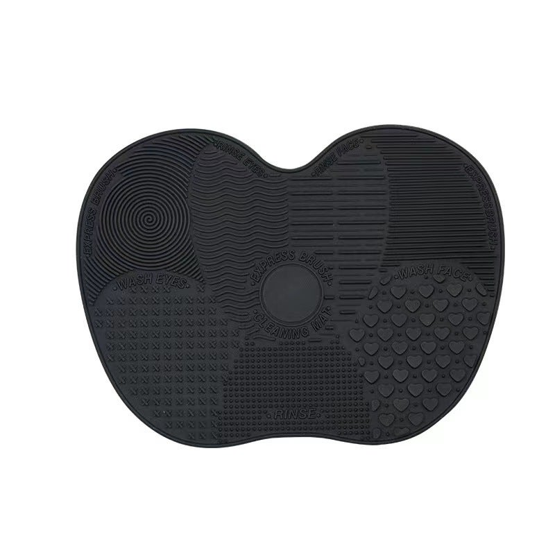 Silicone Apple Washing Pad Makeup Brush Cleaning Pad Makeup Brush Beauty Cleaning Tool Suction Cup Silicone Washing Pad - Image 1