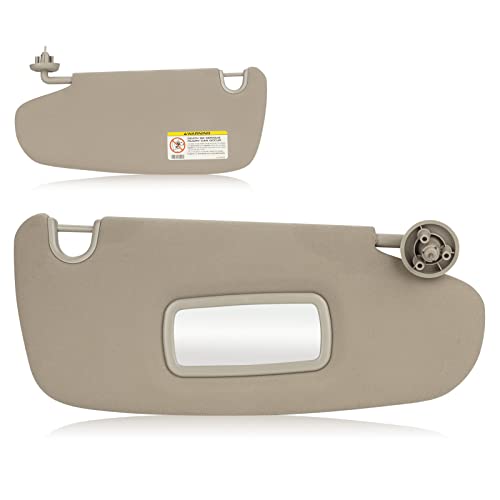 AEagle Simple Sun Visor for 2002-2009 Dodge Ram 1500, 2500, 3500, Right Passenger Side, Beige, Without Light - Image 1