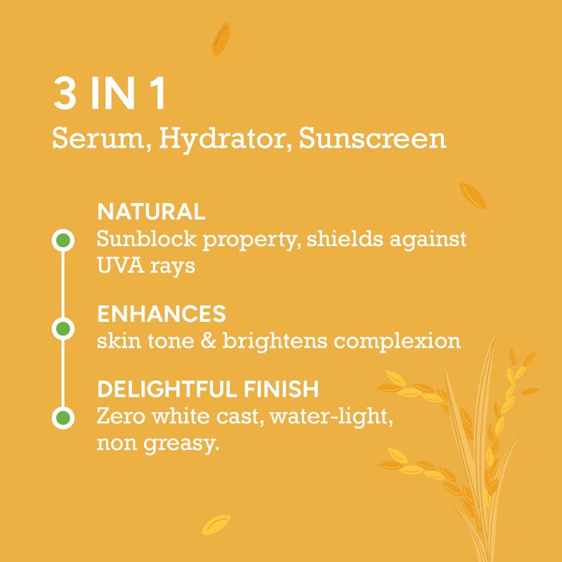 CITTA Invisible Sunscreen Serum SPF 50 PA For Women  Men  No White Cast For All Skin Types  Rice Water  Bisabolol Sunscreen Serum  Hydrating  NonGreasy  30 ml - Image 2