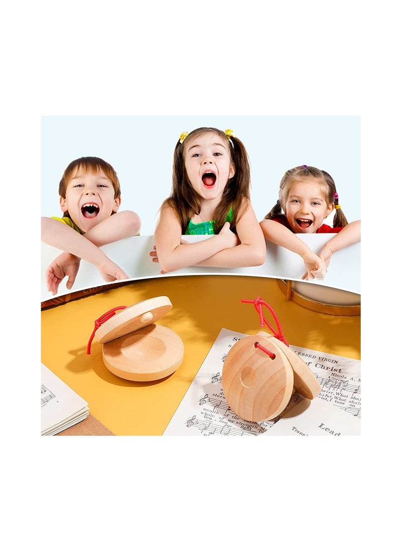 Generic Wooden Castanets Musical Instrument, Finger Castanets Education Wood Clappers Percussion Instruments for Children and Adults, Family Leisure Time, Kids' Themed Parties, Stage Performances(2 Pcs)  - Image 5