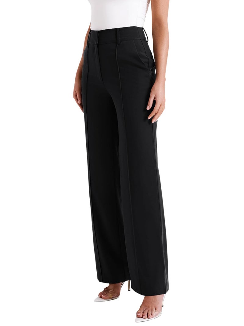 NIMIN Work Pants Women Wide Leg Black Dressy Pants High Waisted Work Trousers Business Casual Office Slacks 2025 Summer Fashion Outfits with Pockets - Image 3