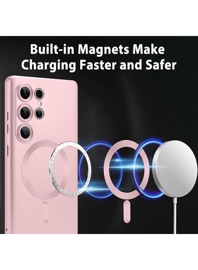 Case for Samsung Galaxy S25 Ultra Case Pink [Compatible with MagSafe] Wireless Charging Protective Slim Thin Samsung Galaxy S25 Ultra Case 6.9'' 2025, Pink - Image 3