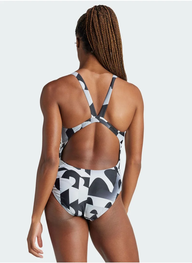 Adidas 3 Stripes Seas Graphic Swimsuit