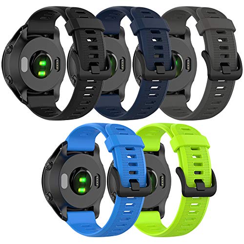 QGHXO Band for Garmin Forerunner 945, Soft Silicone Replacement Watch Band Strap for Garmin Forerunner 935 Smart Watch (No Tracker) - Image 2