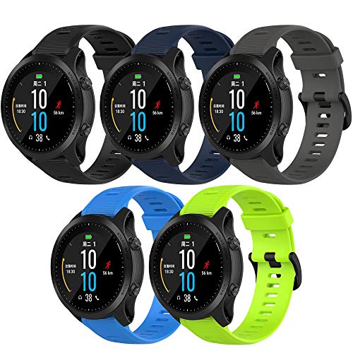 QGHXO Band for Garmin Forerunner 945, Soft Silicone Replacement Watch Band Strap for Garmin Forerunner 935 Smart Watch (No Tracker) - Image 1