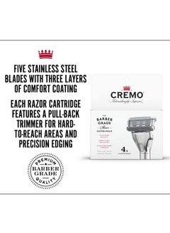 cremo Cremo Astonishingly Superior Razor Refills, (4 Pack)  - Image 3
