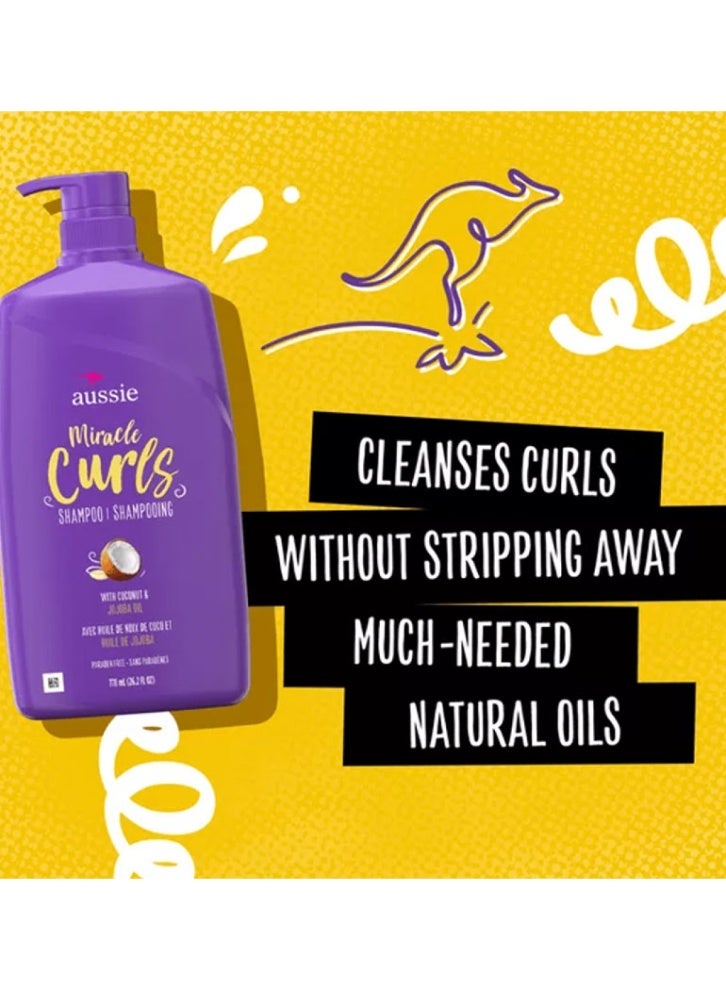 Aussie Miracle Curl Shampoo with Coconut & Jojoba Oil - 778 ml - Image 2