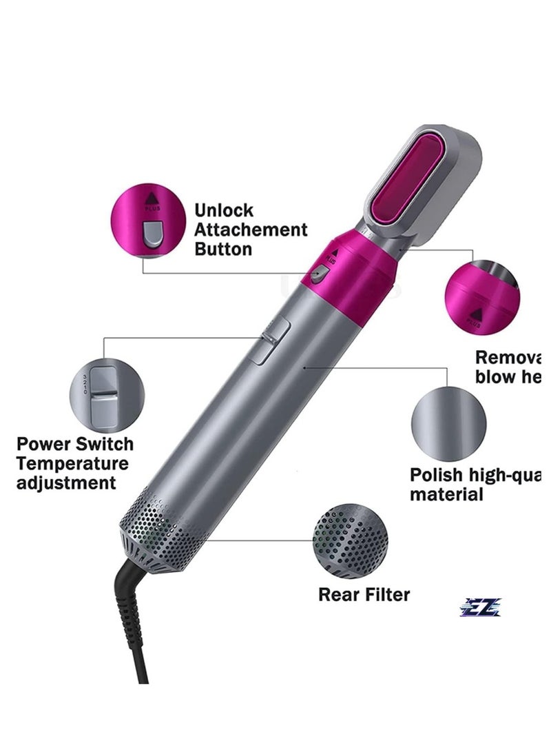 ELTRAZONE 5-in-1 Hot Air Volumizing Styler for Fast Drying, Styling, and Curling (Silver Purple) - Image 4