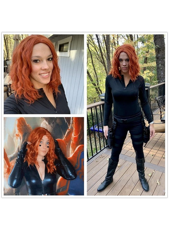 Mildiso Ginger Wigs For Women Short Curly Wavy Bob Wig Dark Brown Soft Hair Wig With Wig Caps Cute Colorful Synthetic Wig For Daily Party M091 - Image 5