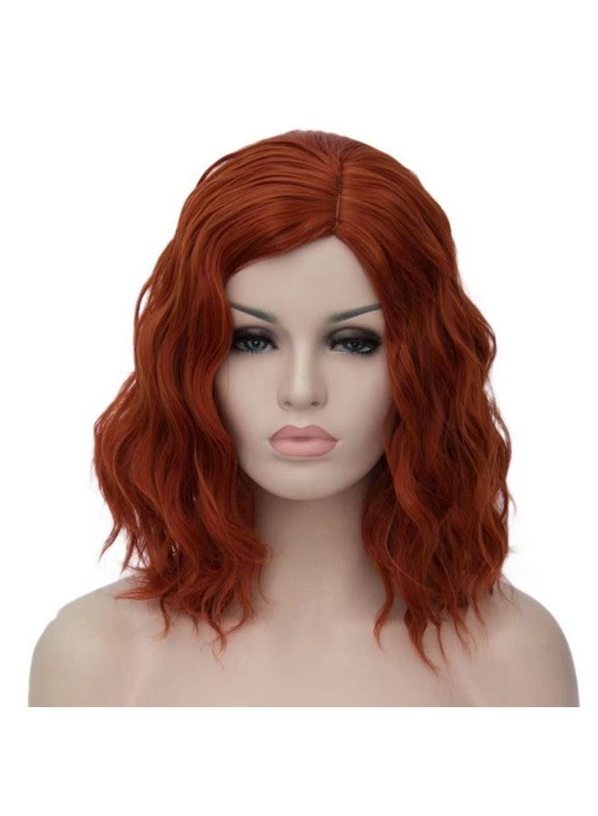 Mildiso Ginger Wigs For Women Short Curly Wavy Bob Wig Dark Brown Soft Hair Wig With Wig Caps Cute Colorful Synthetic Wig For Daily Party M091 - Image 1